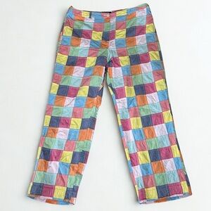 Brooks Brothers Patchwork Cropped Pants | Size 10, Cotton, 26" inseam, Coastal
